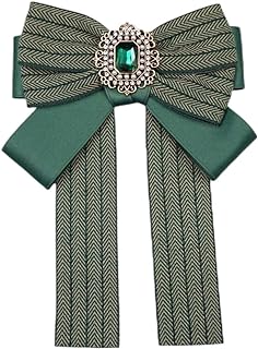 Cc brooches for women fashion Pre-Tied Neck Tie Brooch Pin Bow Tie Patriotic Collar Jewelry Gift