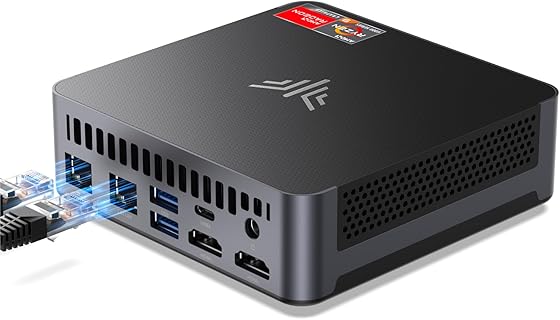 NiPoGi AM21 Mini-PC für Geschäftsleute mit Ryzen 9 6900HX, 16GB DDR5 und 512GB SSD, WiFi6/Bluetooth 5.2, kompakte 4,69'' Größe. Ideal für Office-Programme und Multitasking