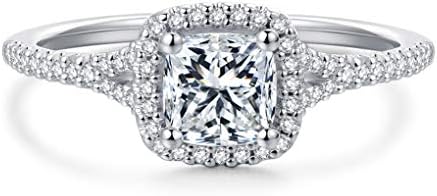 1 Carat Cushion Cut Moissanite Rings For Women Engagement Rings For Women Moissanite Ring