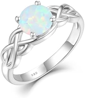 STARCHENIE Celtic Knot Ring for Women 925 Sterling Silver Statement Rings Size 5-10