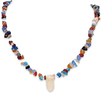 ChicAura Beaded Necklace Mala Natural Semi Precious individual production Gem Stone Beads Stones Gems Women Gift