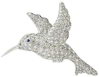 2.50 Ct Round Cut Diamond Amazing Hummingbird Brooch Pin 14K White Gold Plated