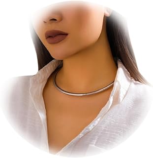 Simple Metal Collar Necklace Open Round Clavicle Chain Summer Beach Body Chain Jewelry Festival Statement Collar Choker Necklace for Women