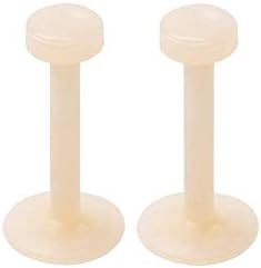 Flesh-Colored Bioflex Push Top Nose Stud, No Metal Type, Ideal for Ears, Lips, Nose, Labret, Monroe for Allergy-Sensitive Individuals, Versatile Design