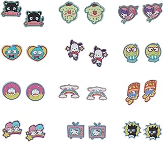 French Wire Clasp Hello Kitty and Sanrio Character Ear Studs for Fun Accessories Enthusiasts - Zinc Alloy Large Design Earring Set with No Gemstone