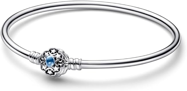 Pandora Disney Aladdin Jasmine Sterling Silver Bangle, With Gift Box