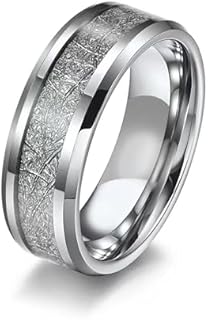 Stainless Steel Titanium Mens Finger Thumb Ring in Silver Tone, Mens Promise Rings, Wedding Band Comfort Fit, Size 7-12