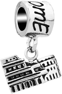 LSxAB Travel Location Charm Competible with Pandora Charm Bracelets Women Girls Journey World Viewpoint Tourist Spot Silver Dangle