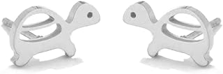 Cute Turtle Stud Earrings Stainless Steel Sea Ocean Animal Small Studs Earring Minimalist Jewelry for Women Teen Girls Gifts