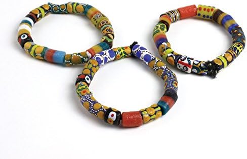 Ghana Trade Bead Bracelet (Pack of 3)