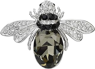 Lovely Crystal Bumble Honey Bee Insect Brooch Pins Collar Pin Lapel Pin Costume Jewelry for Women