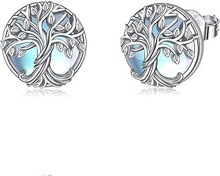 WINNICACA Moonstone Earrings for Women Girls Sterling Silver Leverback/Stud/Dangle Drop Moonstone Earrings Moonstone Jewelry Gifts for Birthday Christmas