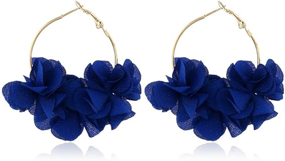 Colorful Flower Earrings White Floral Camellia Hoop Earrings Trendy Elegant Camellia Huggie Earrings Flower Jewelry Gift For Women Girls