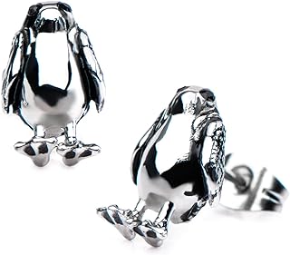 Push-Back Star Wars Stainless Steel Stud Earrings - Stunning 3D Porg Design for True Fans - Distinctive & Durable