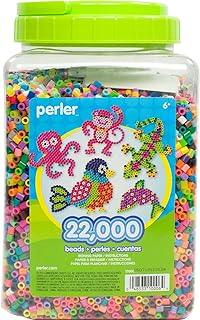 Perler Multi-Mix Bead Bracelet Set in Assorted Colors with Round Shaped Design, Suitable for Kids,  Pack of 22000 by Perler