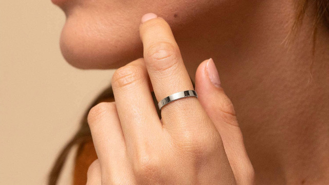 MILACOLATO S925 Sterling Silver Rings for Women Men 18K White Gold Plated Stackable Statement Thin Plain Thumb Ring High Polished Wedding Band Ring Comfort Fit Size 5 to 10, 1mm 2mm 3mm 4mm 6mm