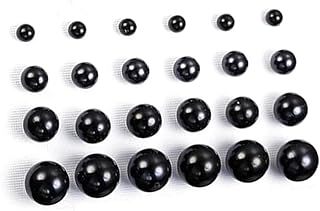 12 Pairs Black White Pearl Earrings Stud Sets