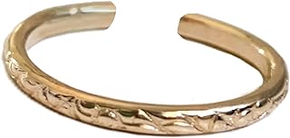Adjustable Hawaiian Breeze 14K Gold Fill Toe Ring with Intricate Floral Swirl Design - Chic Fashion Statement from USA