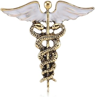 Vintage Angel Wing Snake Scepter Pin Brooch with Pin Clasp for Women, Men & Girls, Punk Jewelry Gift for Lapel, Collar, Jackets, Suits & Backpacks, Made of Metal