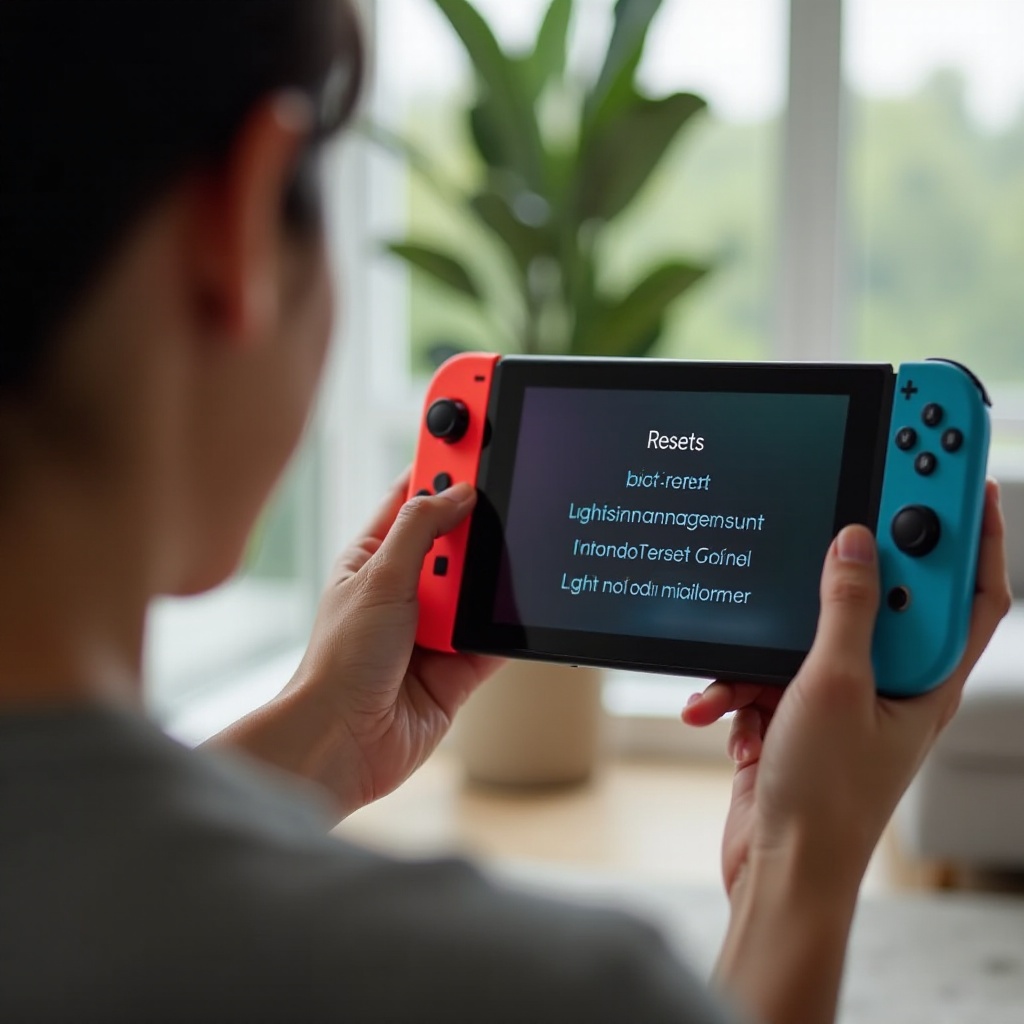 comment faire un reset sur nintendo switch