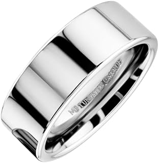 Tungsten Ring Flat Pipe Cut For Men/Women Mirror Polished 3, 4, 6, or 8mm Wedding Band