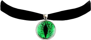 Lobster Claw Dragon Choker Necklace with Alloy Gem for Her, in Cat Dragon Eye Design