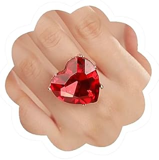 Black Heart Engagement Ring for Women with Crystal Gem and Heart-Shaped Design