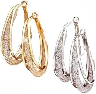 2 Pairs Lymphatic Drainage Slimming Hoop Earrings, Flysmus Halolux Lymphvity Magnetotherapy Germanium Earrings, Lymphatic Activity Hoop Acupuncture Therapy Earrings Fashion Jewelry Gift For Women Girls