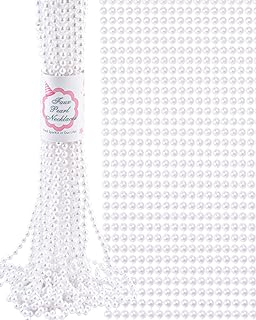 Faux Pearl Bead Necklace Bulk Women Girls Beads Necklaces for Flapper Tea Party Wedding Decorations Valentine's Day Mardi Gras