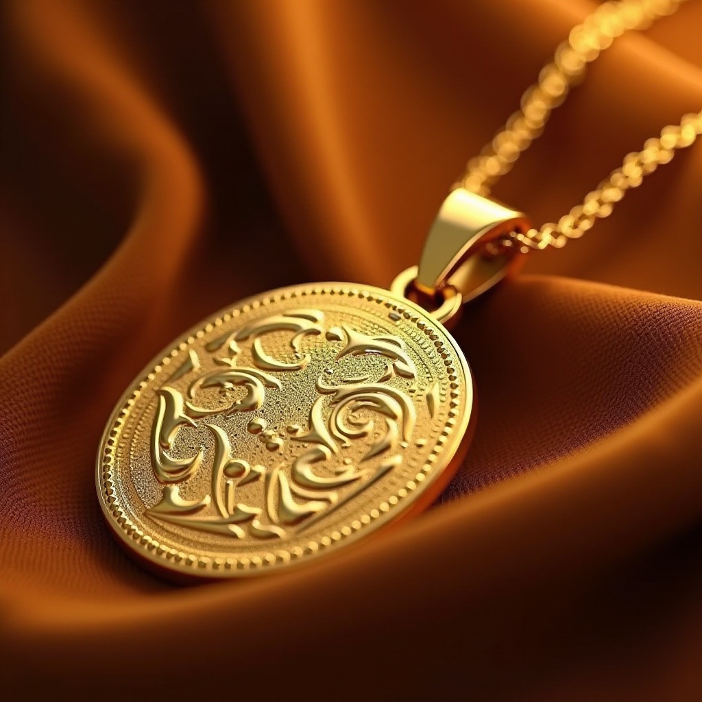 Goldener Anhänger mit Gravur: Persönlicher Ausdruck