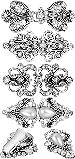 4 Pieces Rhinestone Sweater Swirl Clip Cloak Cape Clips Vintage Cardigan Clips Shawl Collar Clasp Dress Shirt Brooch Clip