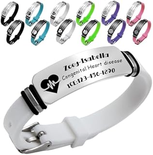 Personalized Photo Bracelet Customized Picture Name Engraved Silicone ID Bracelet Customized Wristband for Men Women Father’s Mother’s Day Birthday Gift