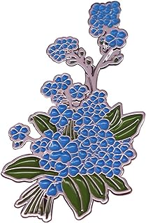 Forget Me Not Brooch Blue Flower Badge Botanical Enamel Brooch Nature Plant Lovers Couple Fashion Accessories for Hats Jackets Cotton Shirts Skirts Canvas Bags