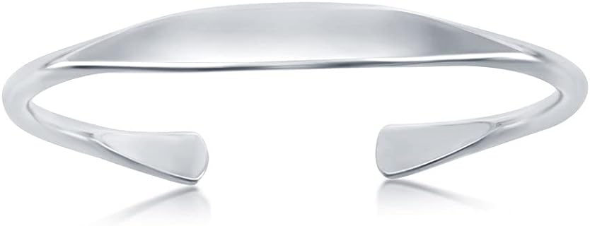 Sterling Silver High Polished Engravable Bangle Bracelet