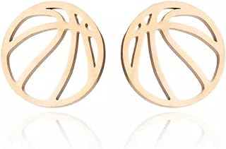 Volleyball Earrings - Football Earrings for Women/Men, Soccer, Baseball, Ice Skating, Hockey Earrings - Stainless Steel Earrings, Baseball Studs, Softball