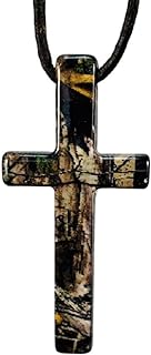 Realtree Xtra Camo Cross Necklace Pendant Jewelry Hunting Prayer Religious Cross Necklace Made in USA