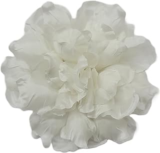 M&S Schmalberg Handmade Camellias Flower Hair Clip and Brooch Pin Elegant Flower Accessory American Made in New York's Garment Center Camellia (Cream Ivory)