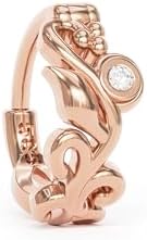 14K Rose Gold Diamond Leaf Nose Clicker Ring, Genuine Diamond Cartilage Hoop Earring, Helix Jewelry