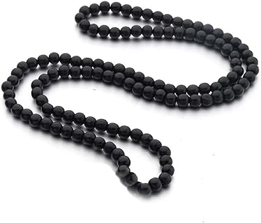 COLORFUL BLING 8MM Natural Wood Bead Necklace Africa Wooden Chain Statement Unisex Chunky Strand Necklaces Hip Hop Jewelry