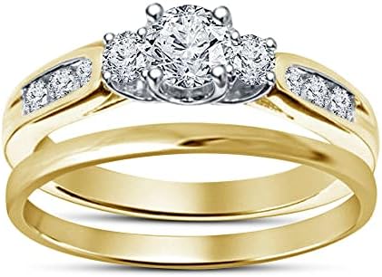 Yellow Diamond Wedding Ring Sets