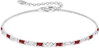 Lobster Claw Clasp Simple Charm Bracelet - Sterling Silver Link Chain with Cubic Zirconia - Ideal for Women, Girls, Moms, Wives - Infinity Symbol Design