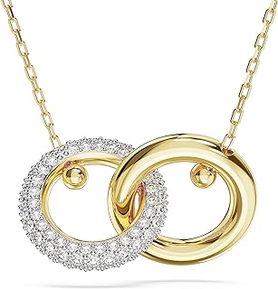 SWAROVSKI Dextera Pendant Necklace with Interlocking Loop and Clear Crystals