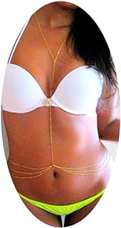 Gold Body Chain Necklace Bikini Body Chain Waist Jewelry for Women Layered Rhinestone Body Chain Personality Bikini body Jewelry Party