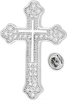 Cross Brooch Tie Pins for Men Women Shirt Lapel Pin Brooch Suit Accessories