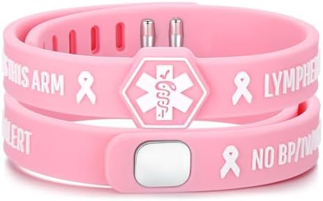 LinnaLove Medical Alert ID Bracelet Silicone ID Wristbands for women and men