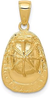 14k Yellow Gold Solid Polished 3 D Firefighter Hat Pendant Necklace Measures 24.3x12.4mm Jewelry for Women