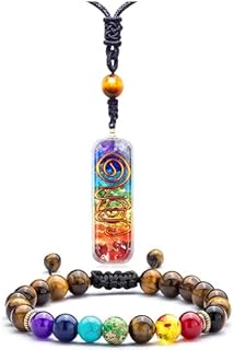 M&N Jewelry Designs Chakra Necklace with Healing Crystals, Enhance Mindfulness, Discover Tranquility with Crystal Necklaces - Perfect Meditation Accessory, Thoughtful Gifts for Women.