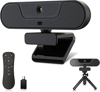 VIZOLINK 4K UHD PTZ Conference Camera with 3W Speaker, 4 Mics, and Remote Control, 8MP CMOS Sensor, Autofocus, Privacy Cover, and Tripod. Ideal for Video Calls and Live Streaming