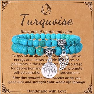 Natural Tiger Eye Stone Beaded Bracelet with Tree of Life & Leaf Charms, Energy Yoga Crystal Stretch Bracelet for Women