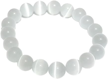 COLORFUL BLING Natural Powerful Selenite Beads Bracelet Healing Crystal Energy Stone Concentration Spirituality Bracelet Health Wealth Handmade Fashion Jewelry Gift for Women Girls